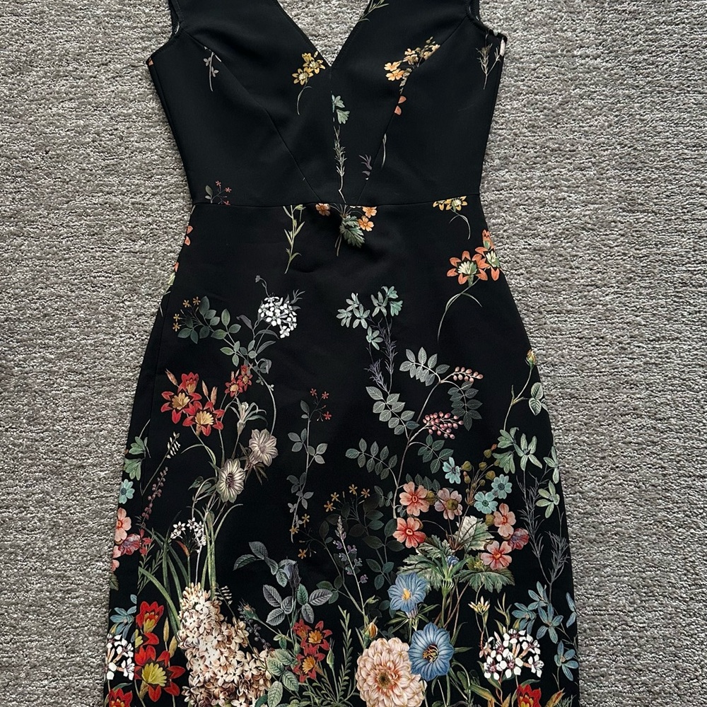 Floral Black Dress